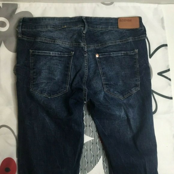 H&M Womens Blue Cotton Denim Bootcut Dark Stretch - Picture 2 of 10